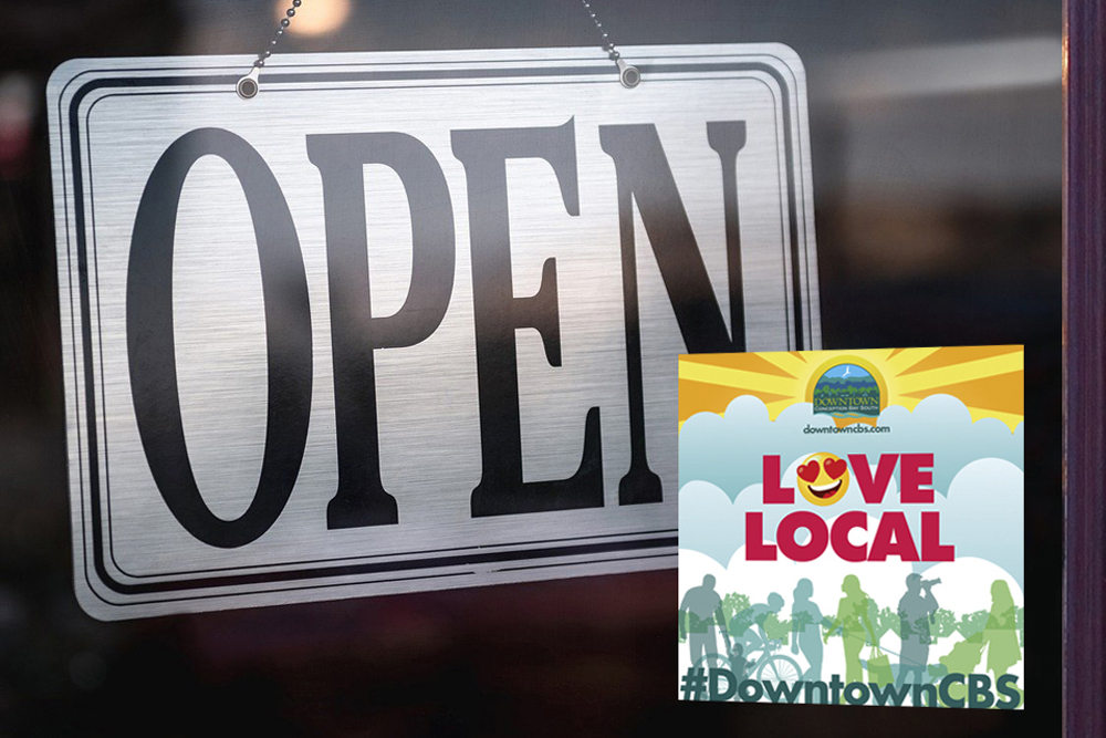 Downtown CBS Love Local lawn sign